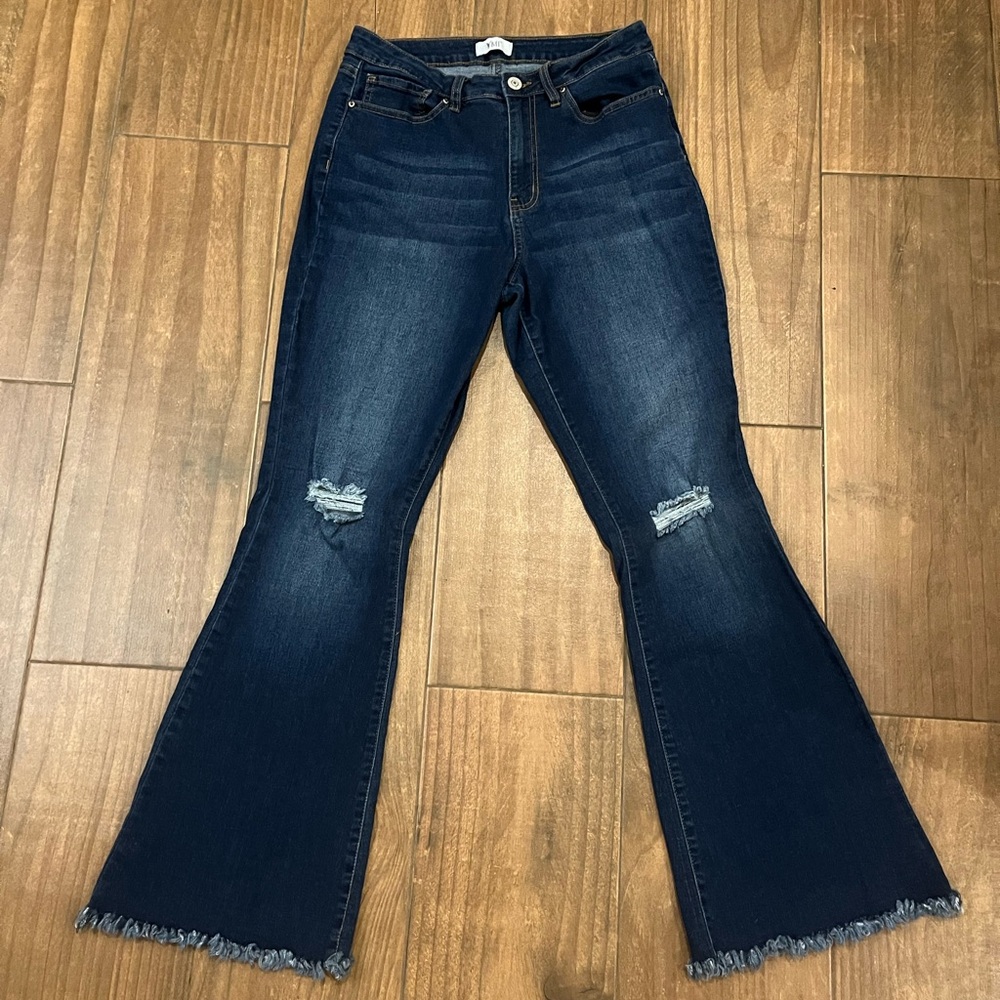 Flare rip jeans